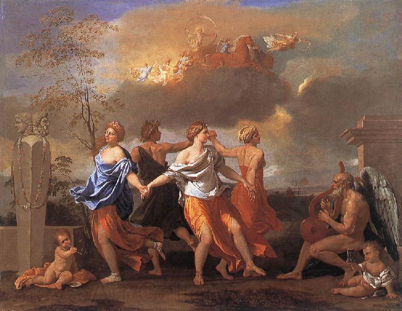 Nicolas Poussin Dance to the Music of Time Norge oil painting art